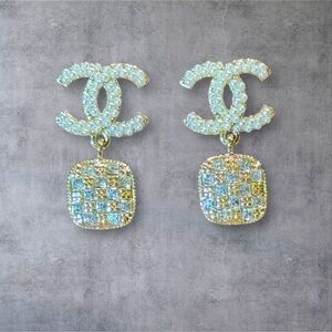 Upcycled CC Elegant Gold and Silver Earrings